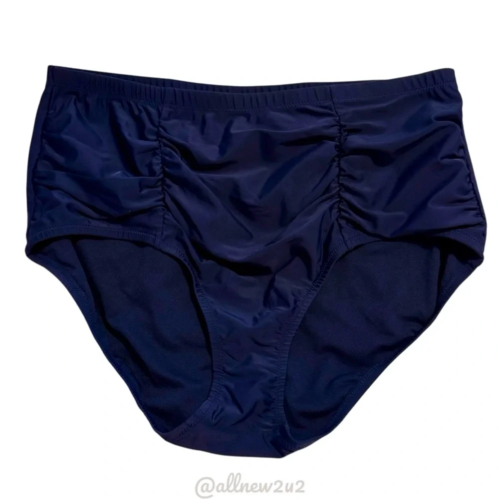 Raisins Swim Bottoms Ruched Panel Super flattering Size 22W New